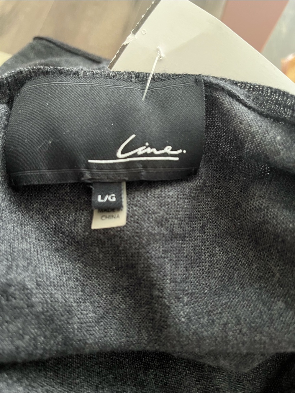 LINE Cashmere Blend Knitwear Sweater Gray Lightweight- Large PTP 22 inch - Picture 9 of 9
